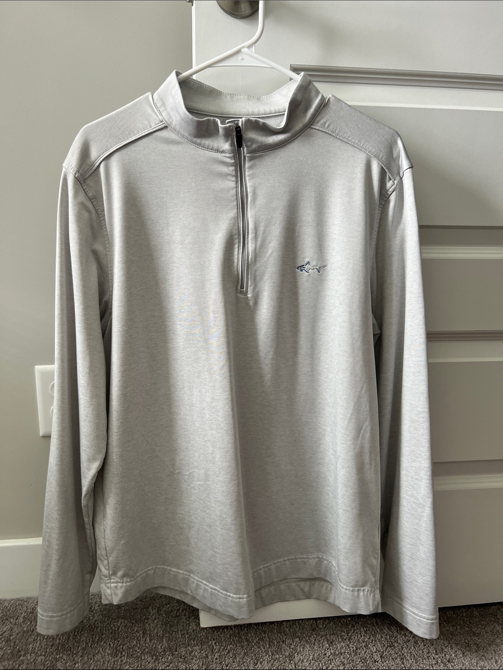 Greg Norman Collection Light Gray 1/4 Zip Pullover Sweater